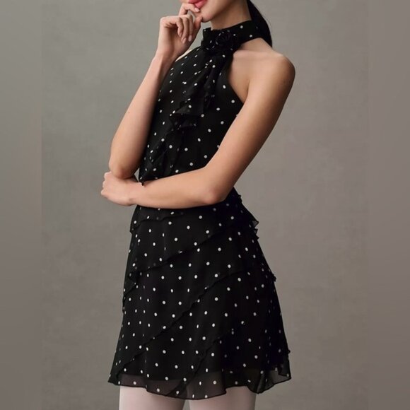 Anthropologie Dresses & Skirts - Maeve Halter Rosette Mini Dress Size S